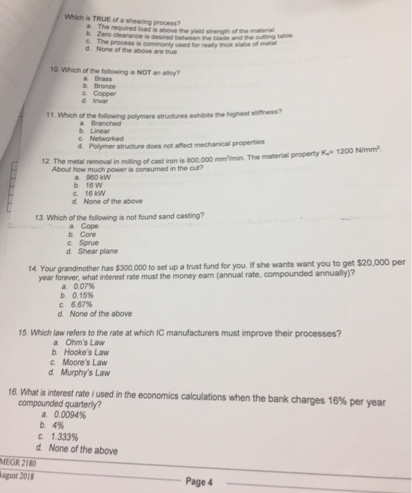 Question 1. Calculating Direct Material, Direct