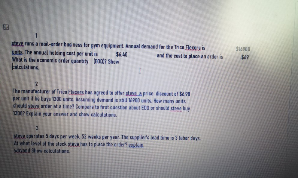 Question 1. Calculating Direct Material, Direct