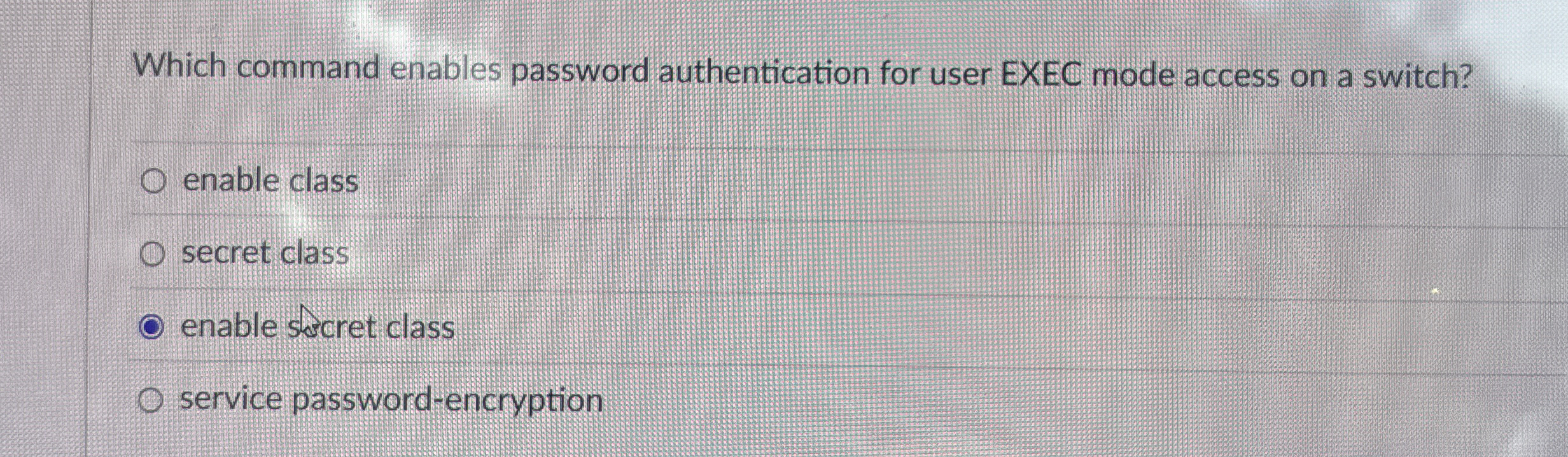 Which command enables password authentication for