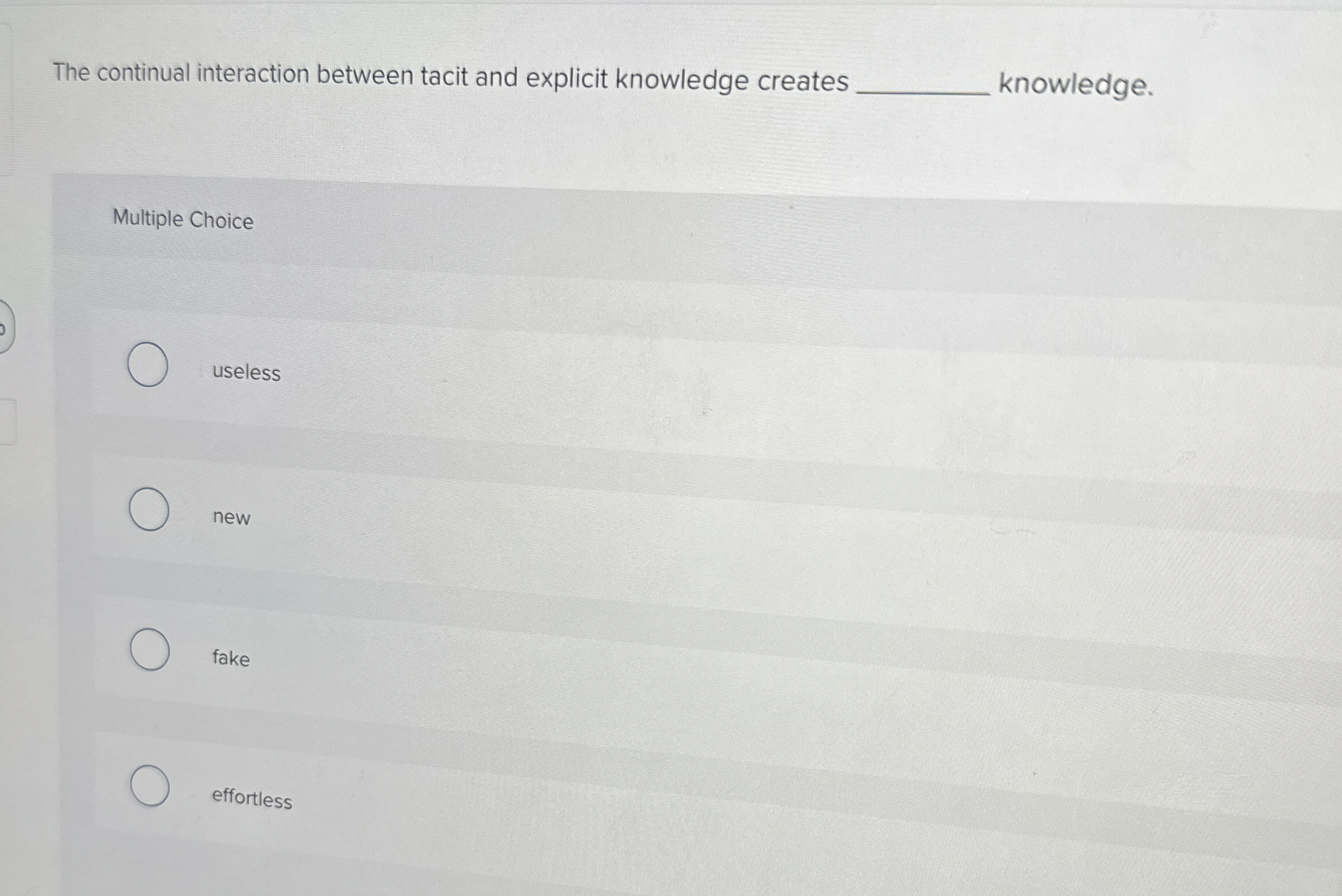 The continual interaction between tacit and