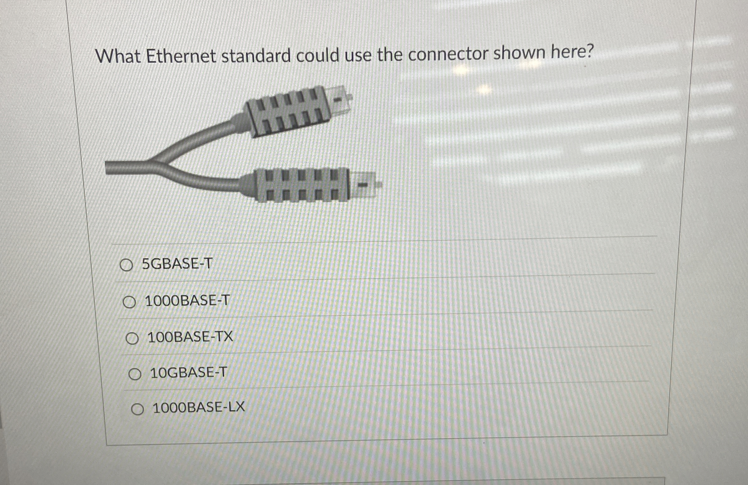What Ethernet standard could use the connector