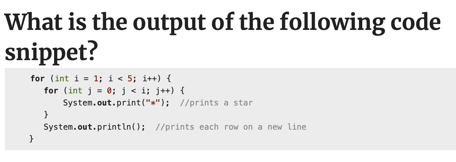 What is the output of the following code snippet?