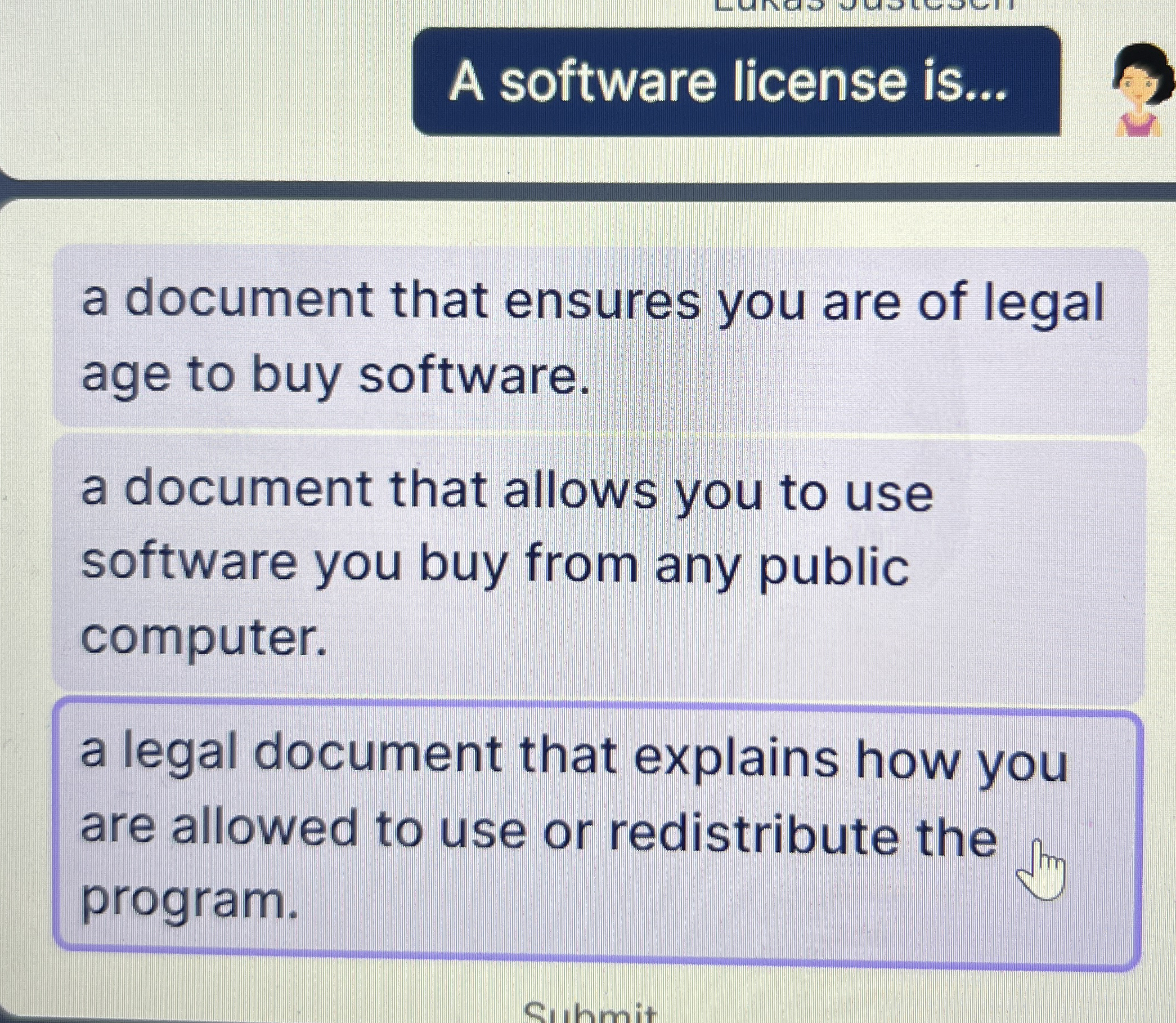 A software license is . . . a document that