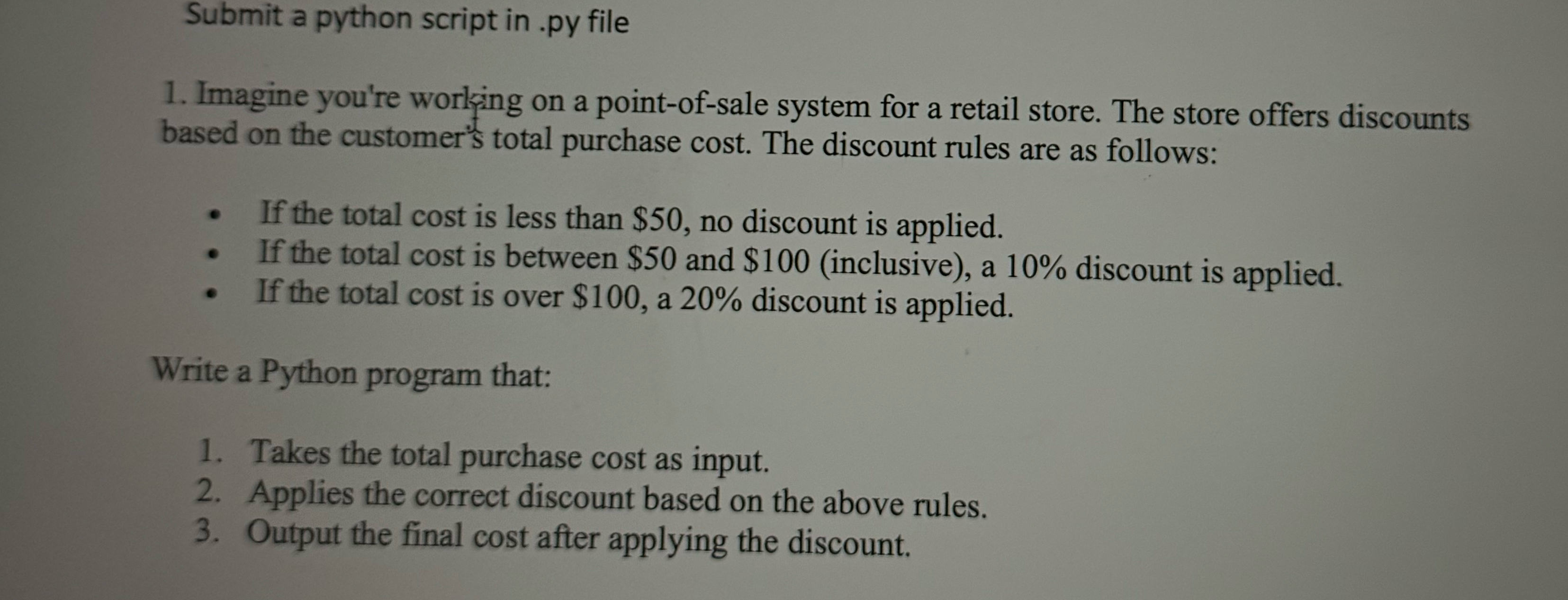 Submit a python script in . py file Imagine