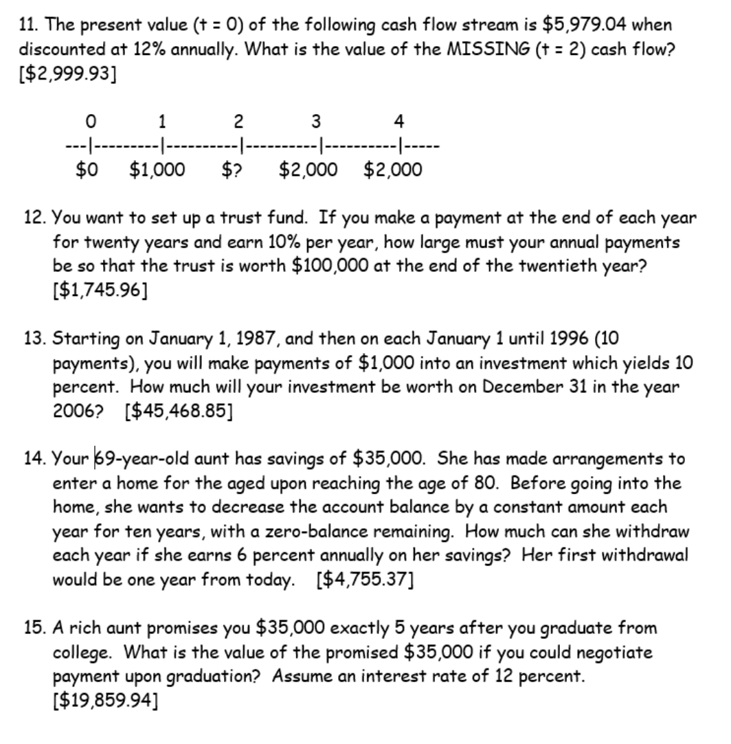 11. Solve This questions. 11. The present value