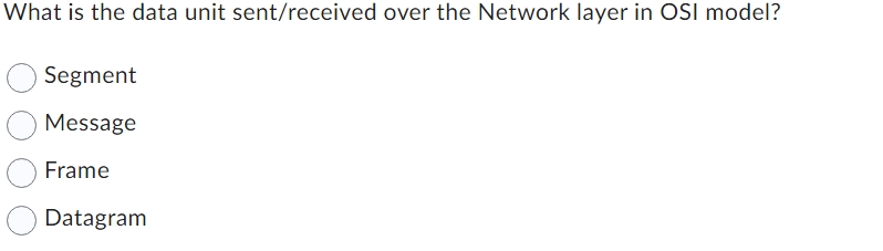 What is the data unit sent / received over the