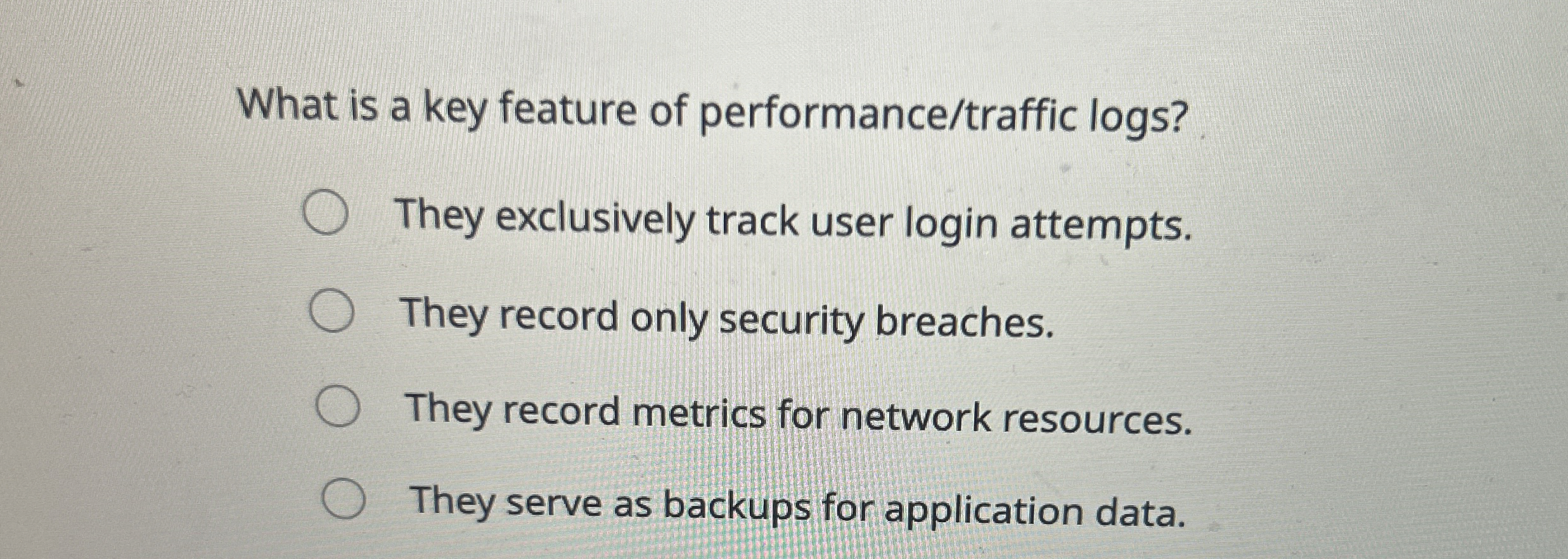 What is a key feature of performance / traffic