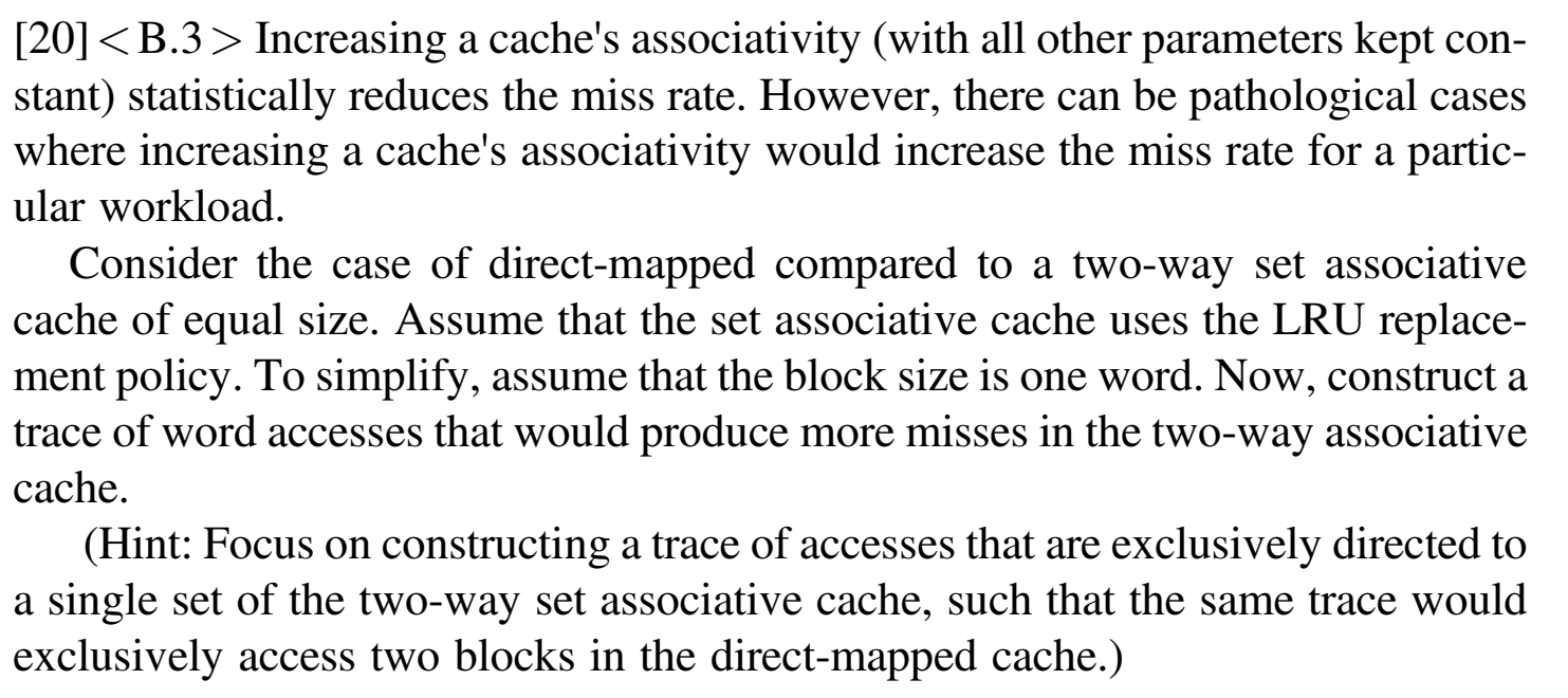 [ 2 0 ] < B . 3 > Increasing a cache's