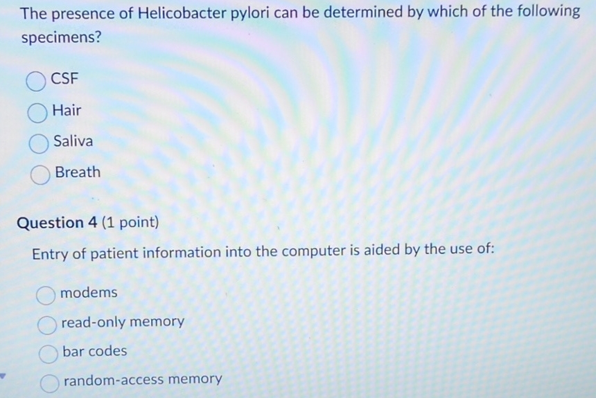The presence of Helicobacter pylori can be