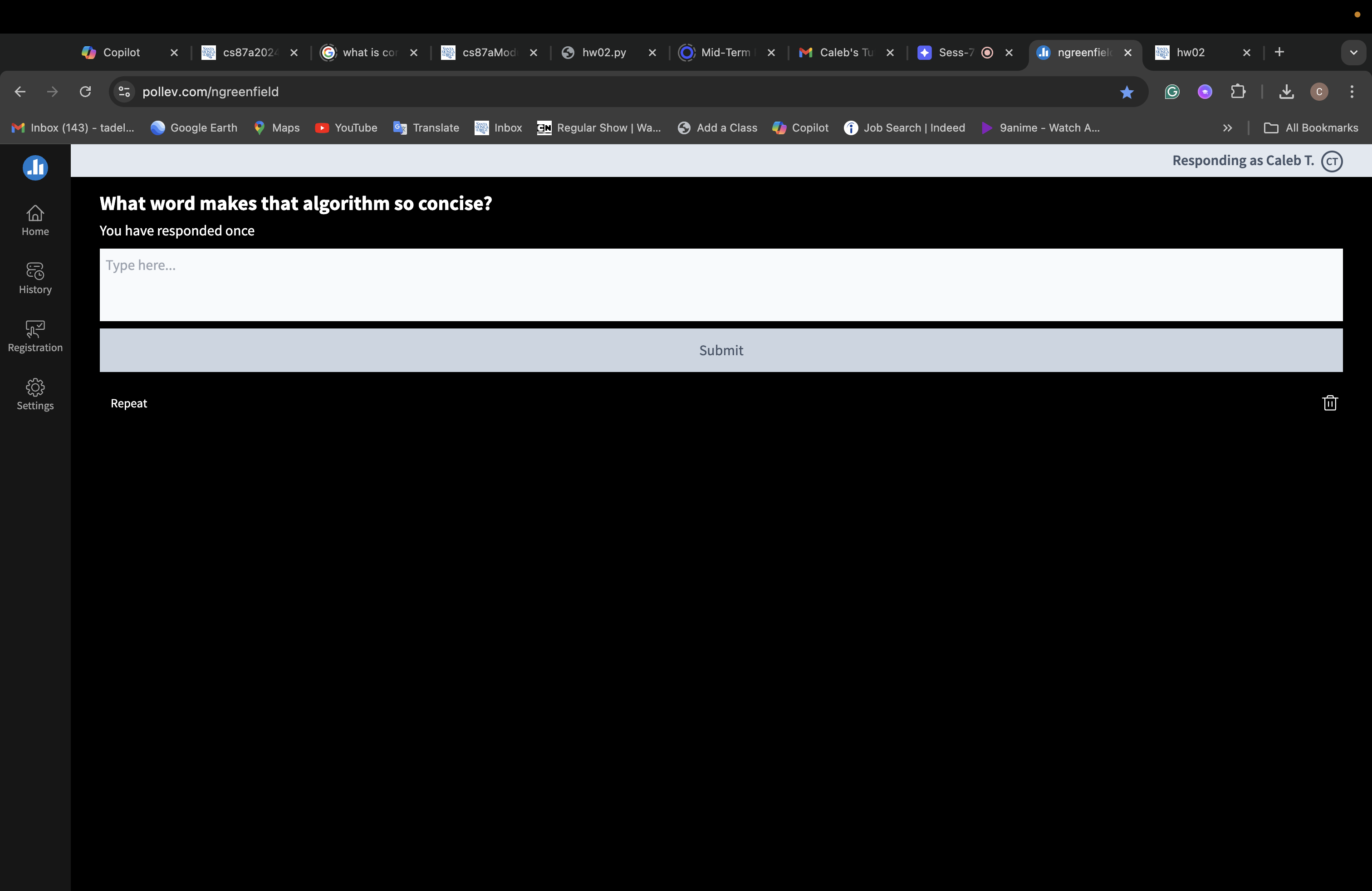 What word makes that algorithm so concise?