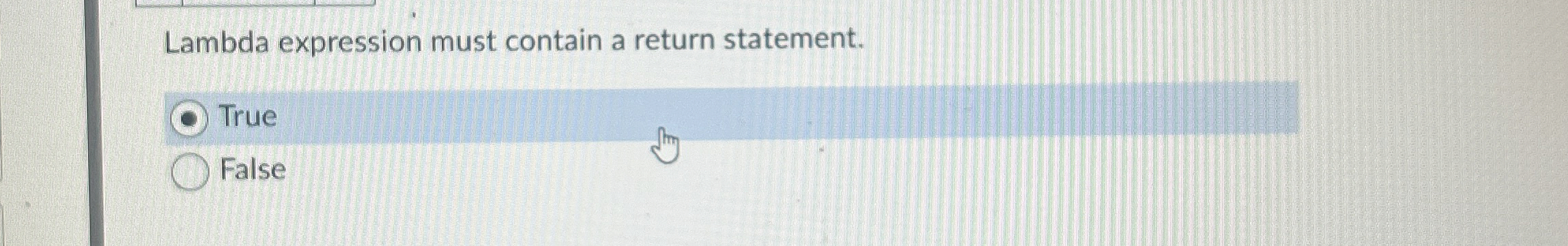 Lambda expression must contain a return