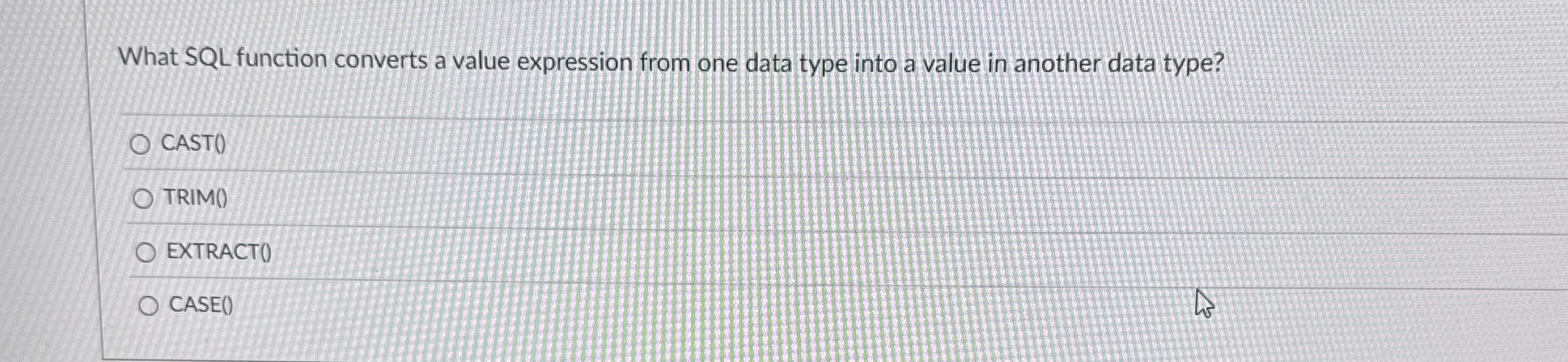 What SQL function converts a value expression