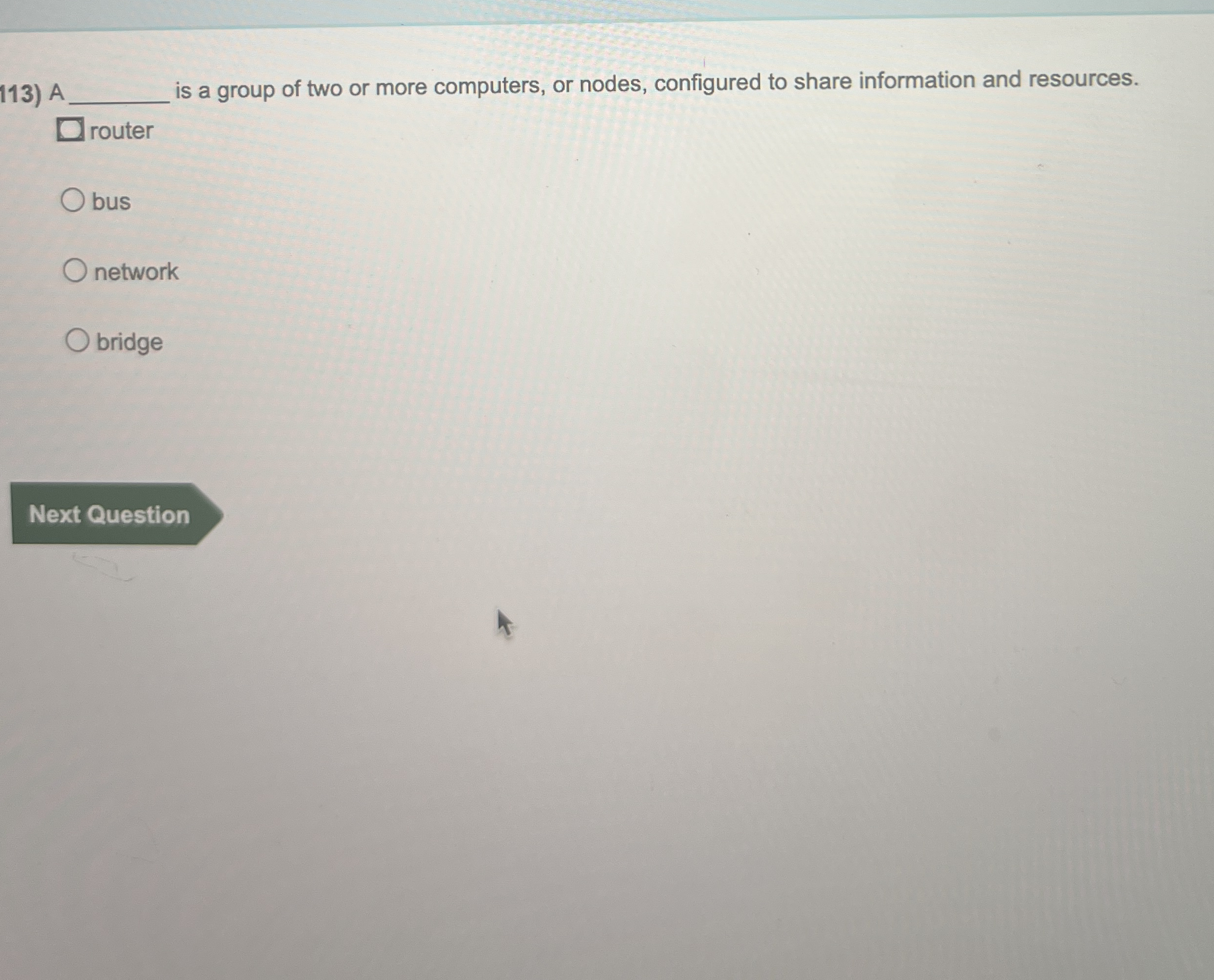 A q , is a group of two or more computers, or
