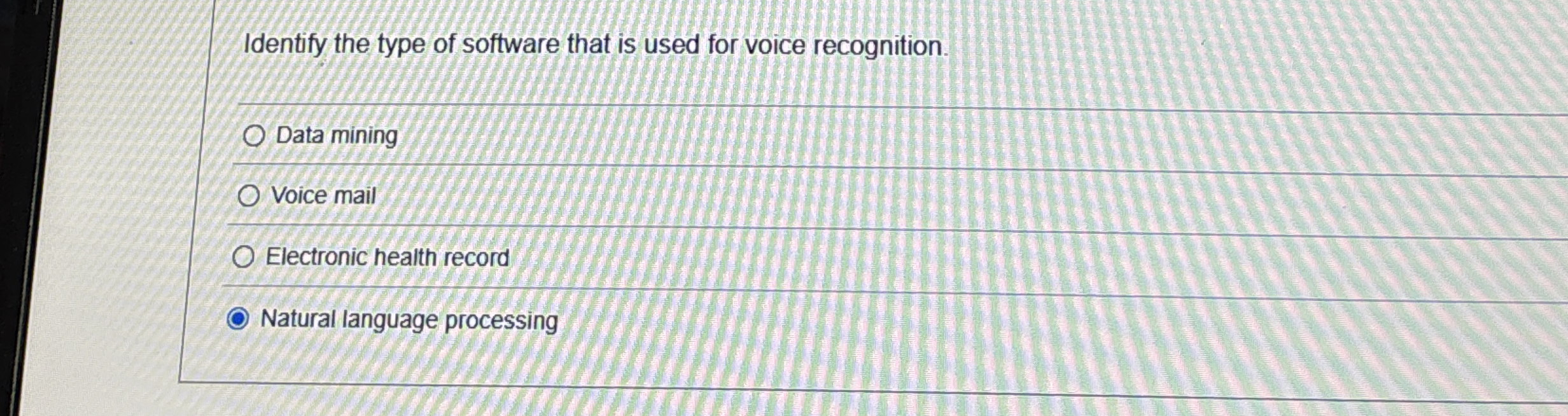 Identify the type of software that is used for