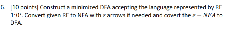 Make the NFA and then the DFA please. Will Upvote