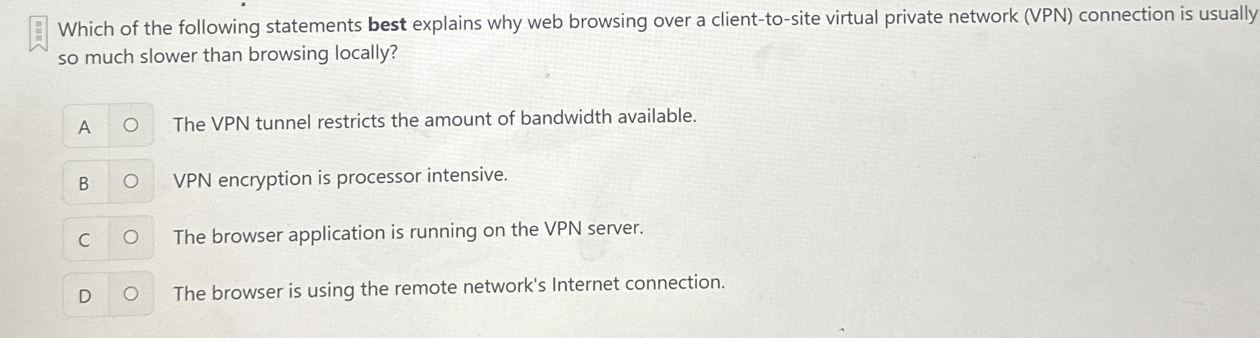 Which of the following statements best explains