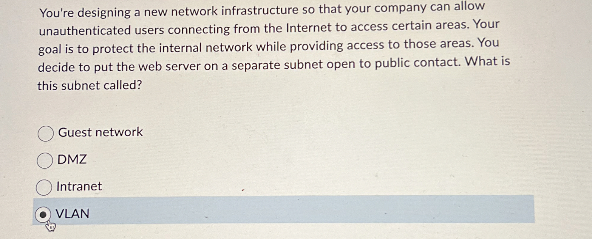 You're designing a new network infrastructure so