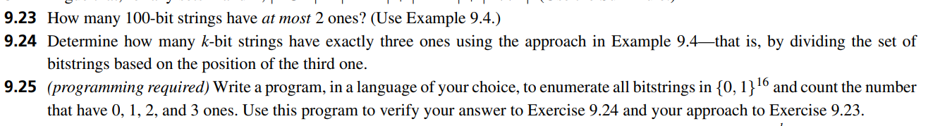 just need the answer for 9 . 2 5 Discrete