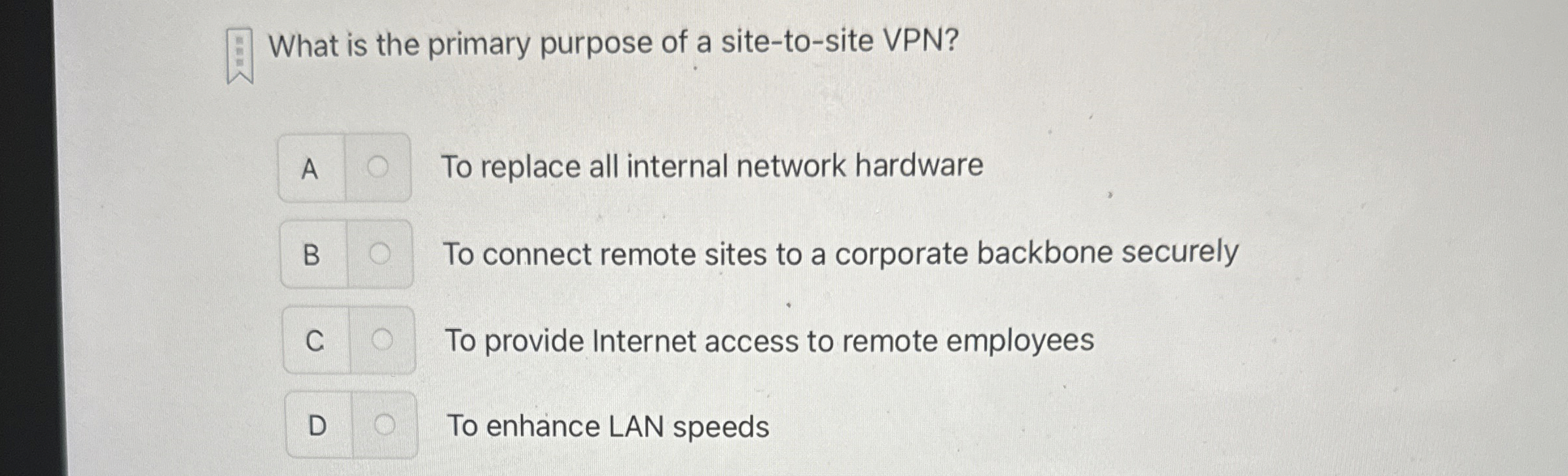 What is the primary purpose of a site - to - site