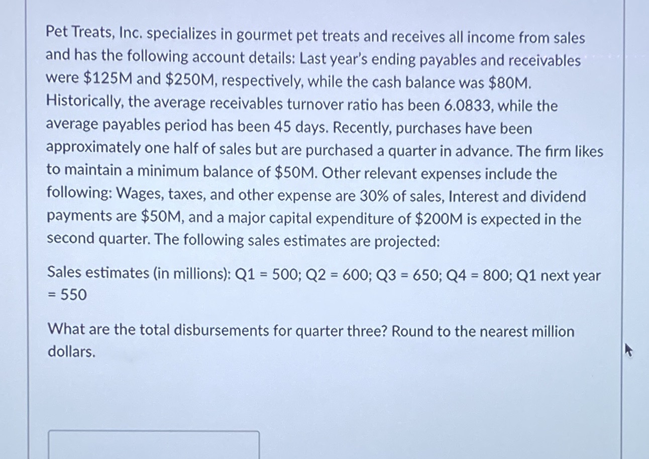 This is a couple of series of questions for the