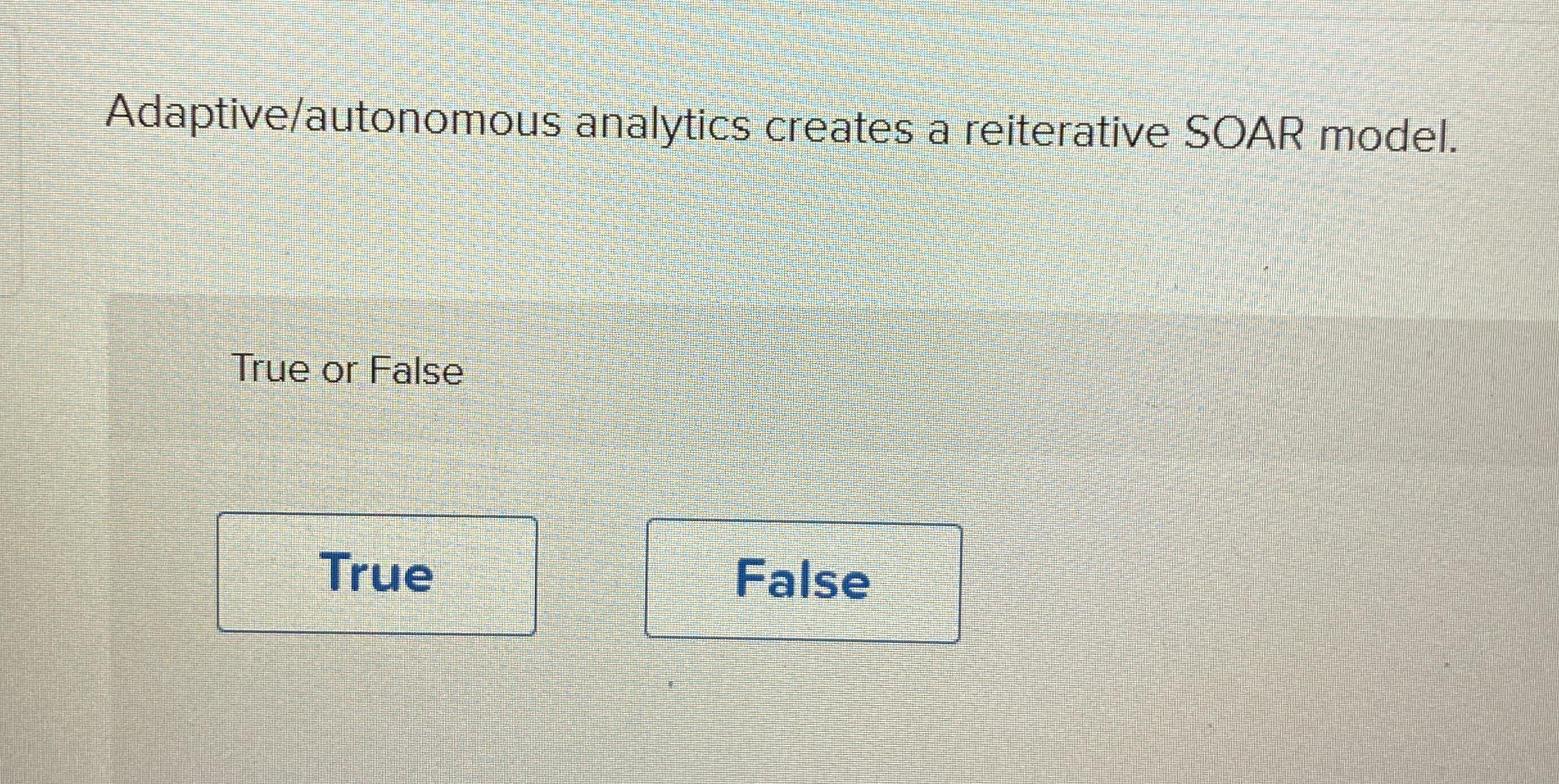Adaptive / autonomous analytics creates a
