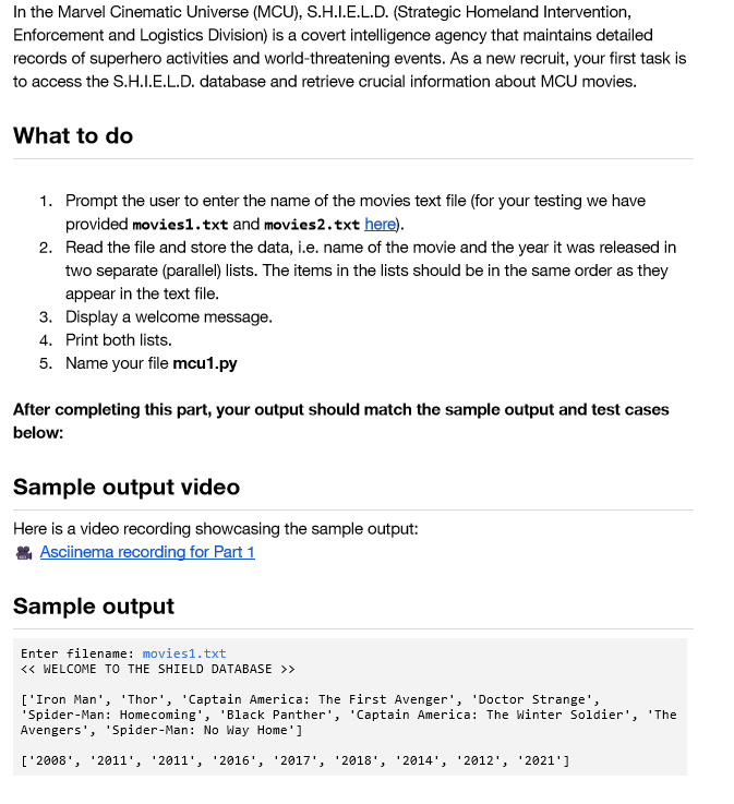 In the Marvel Cinematic Universe ( MCU ) , S . H