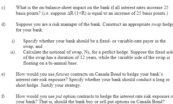 c) What is the on-balance-sheet impact on the