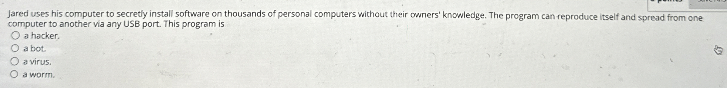 Jared uses his computer to secretly install