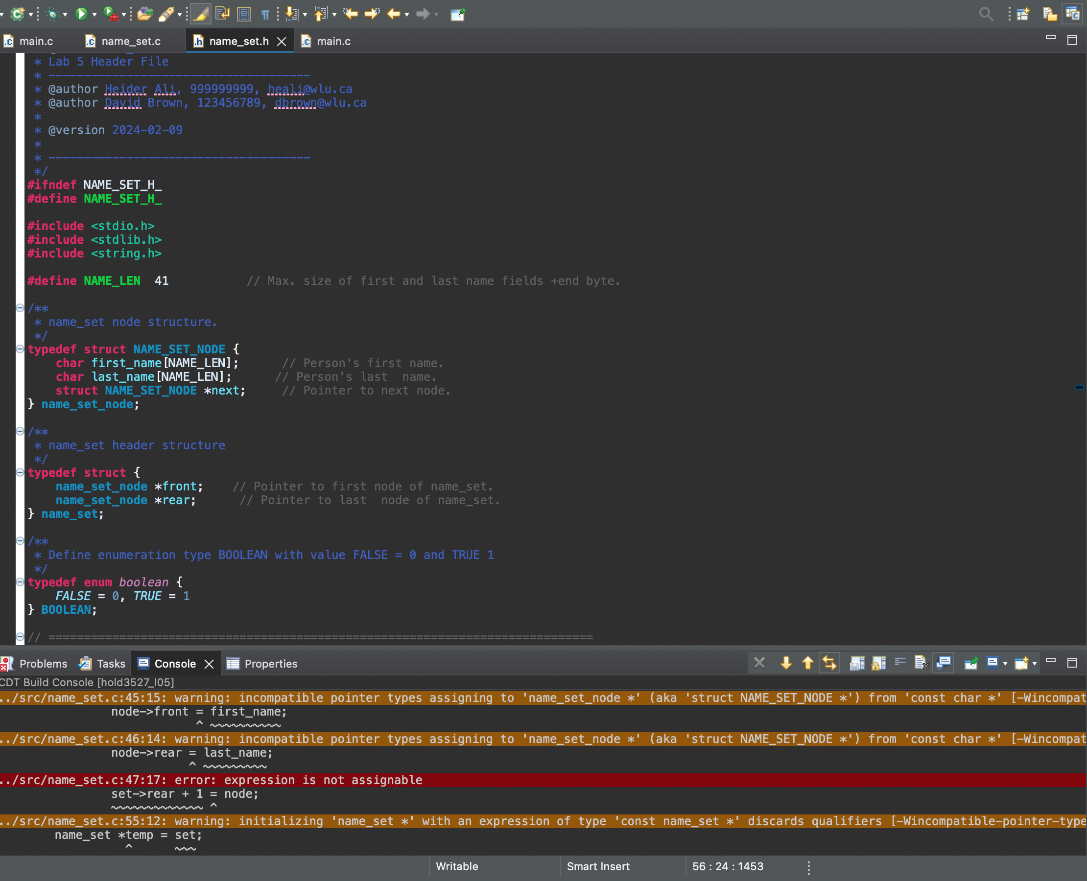 I am trying to check if a name is already in the