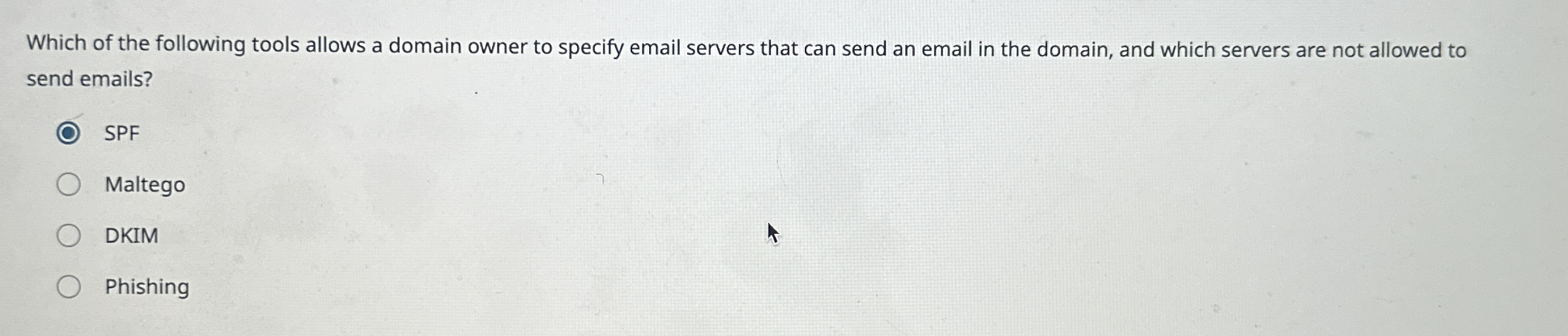 Which of the following tools allows a domain