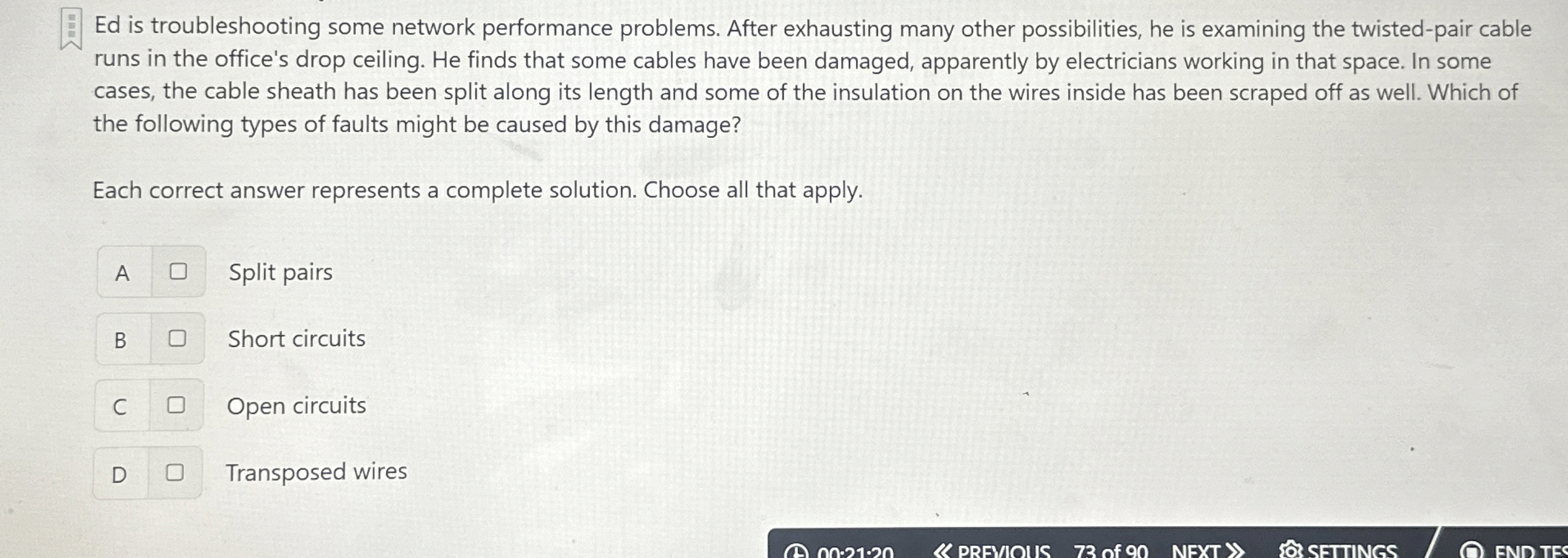 Ed is troubleshooting some network performance