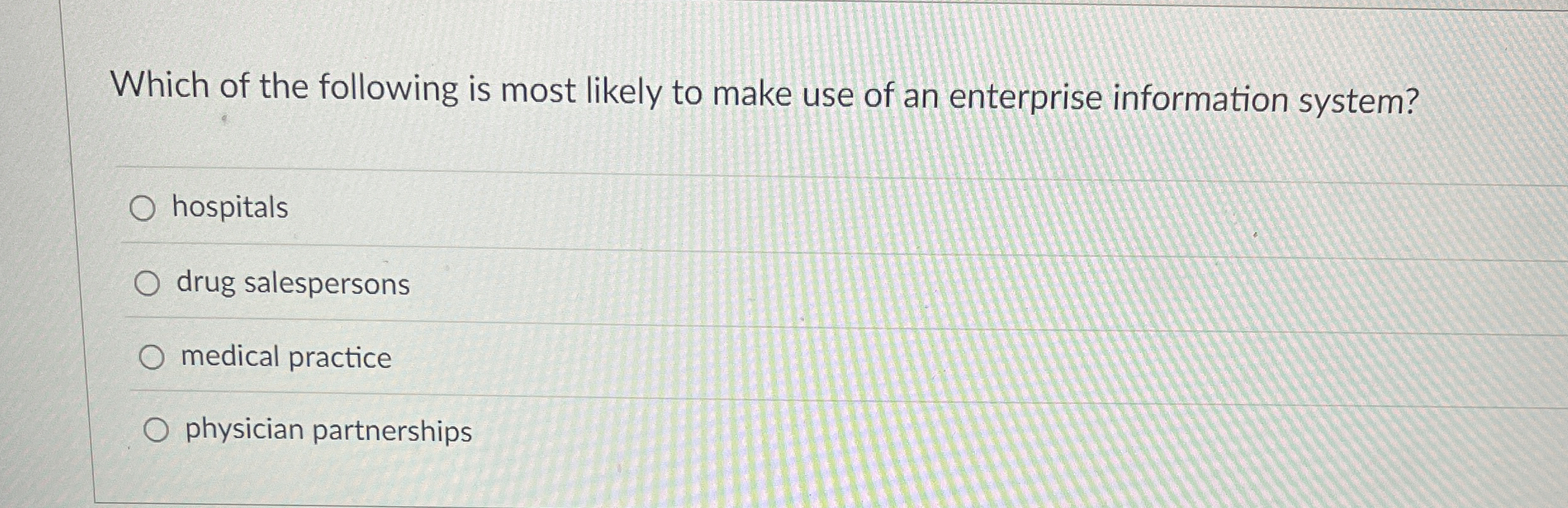 Which of the following is most likely to make use