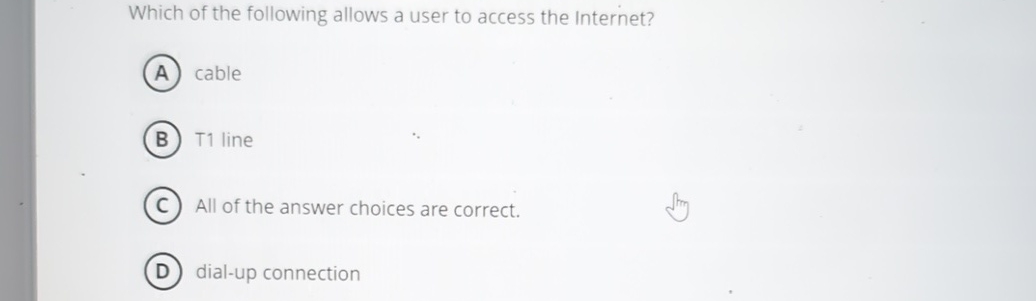 Which of the following allows a user to access