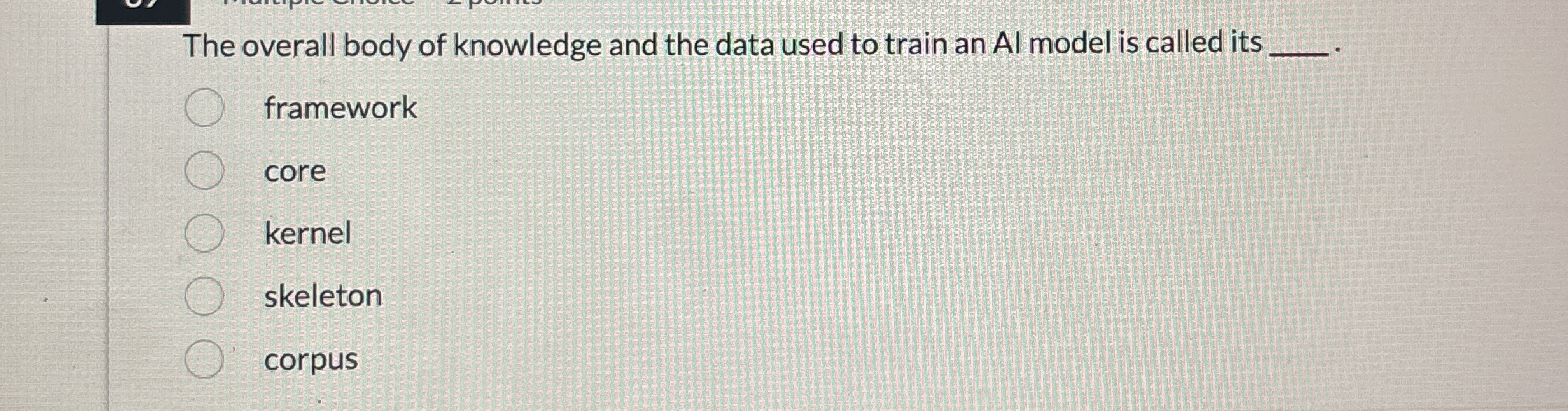 The overall body of knowledge and the data used