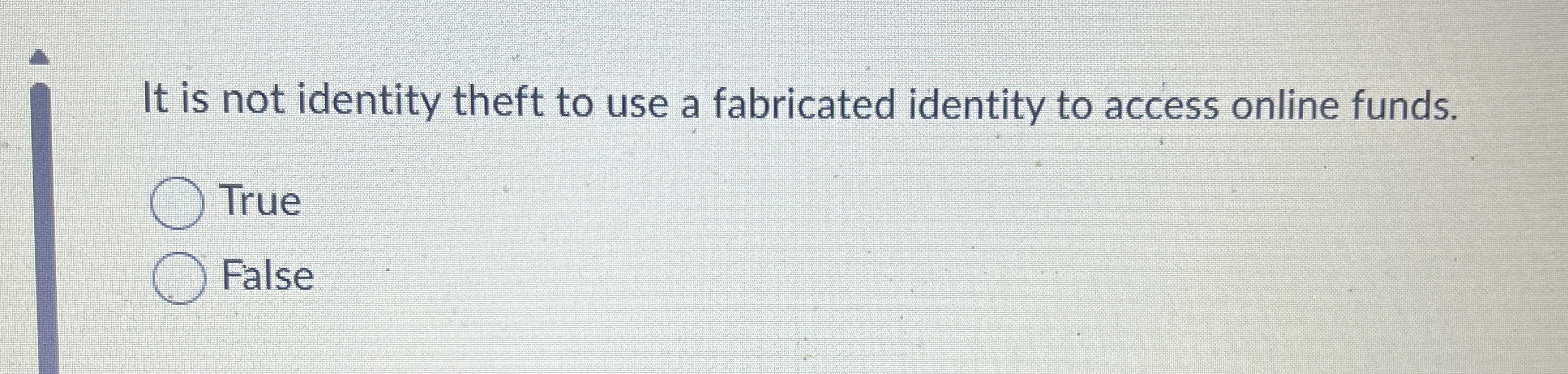 It is not identity theft to use a fabricated