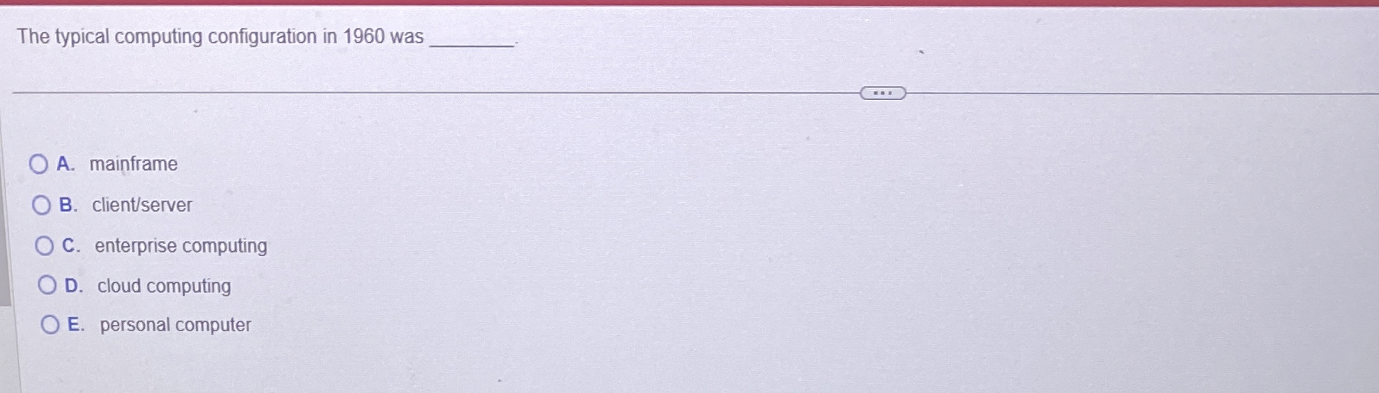 The typical computing configuration in 1 9 6 0