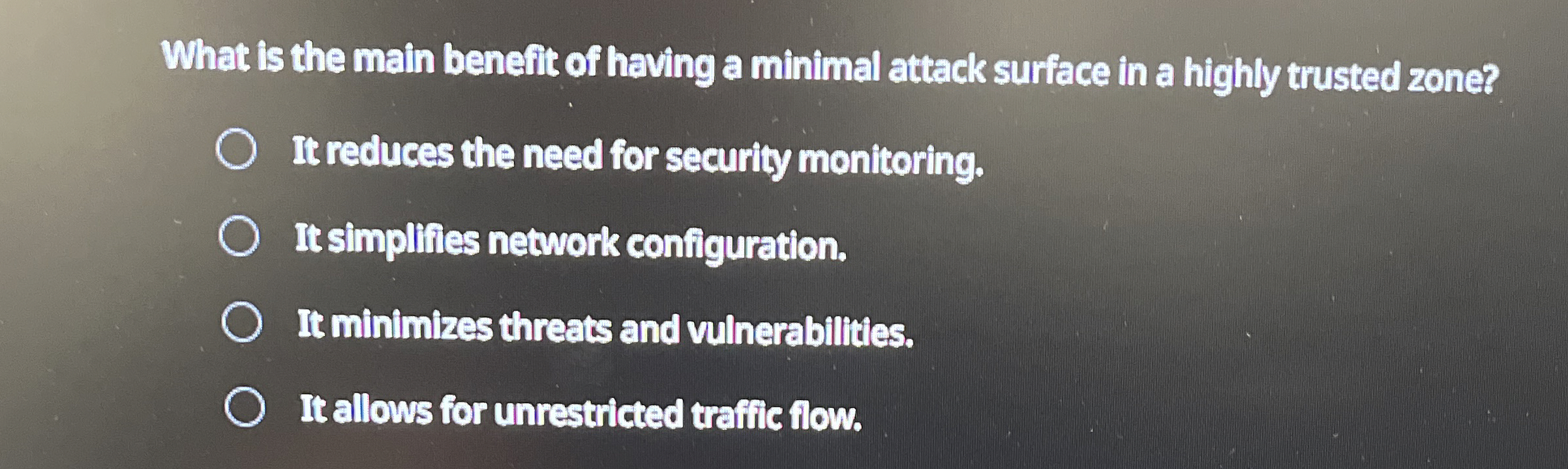 What is the main benefit of having a minimal