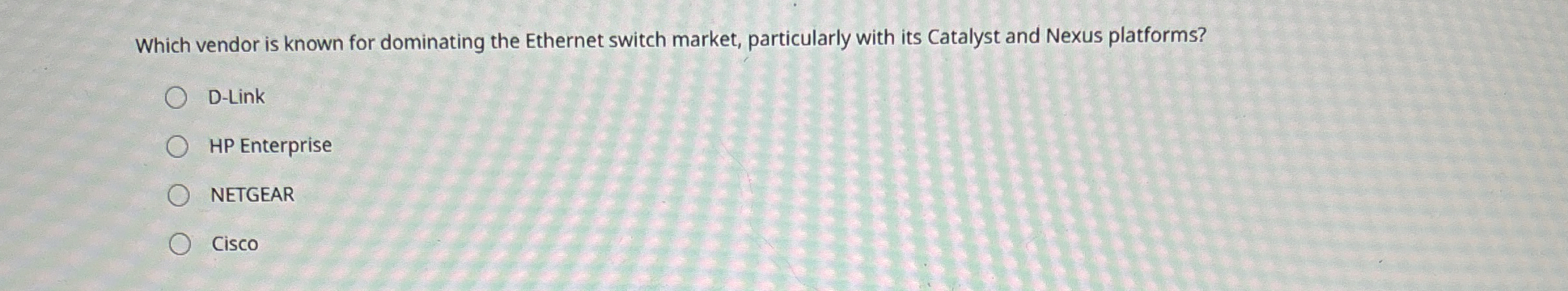 Which vendor is known for dominating the Ethernet
