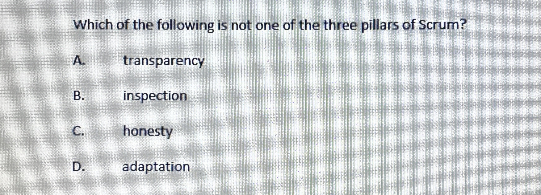 Which of the following is not one of the three