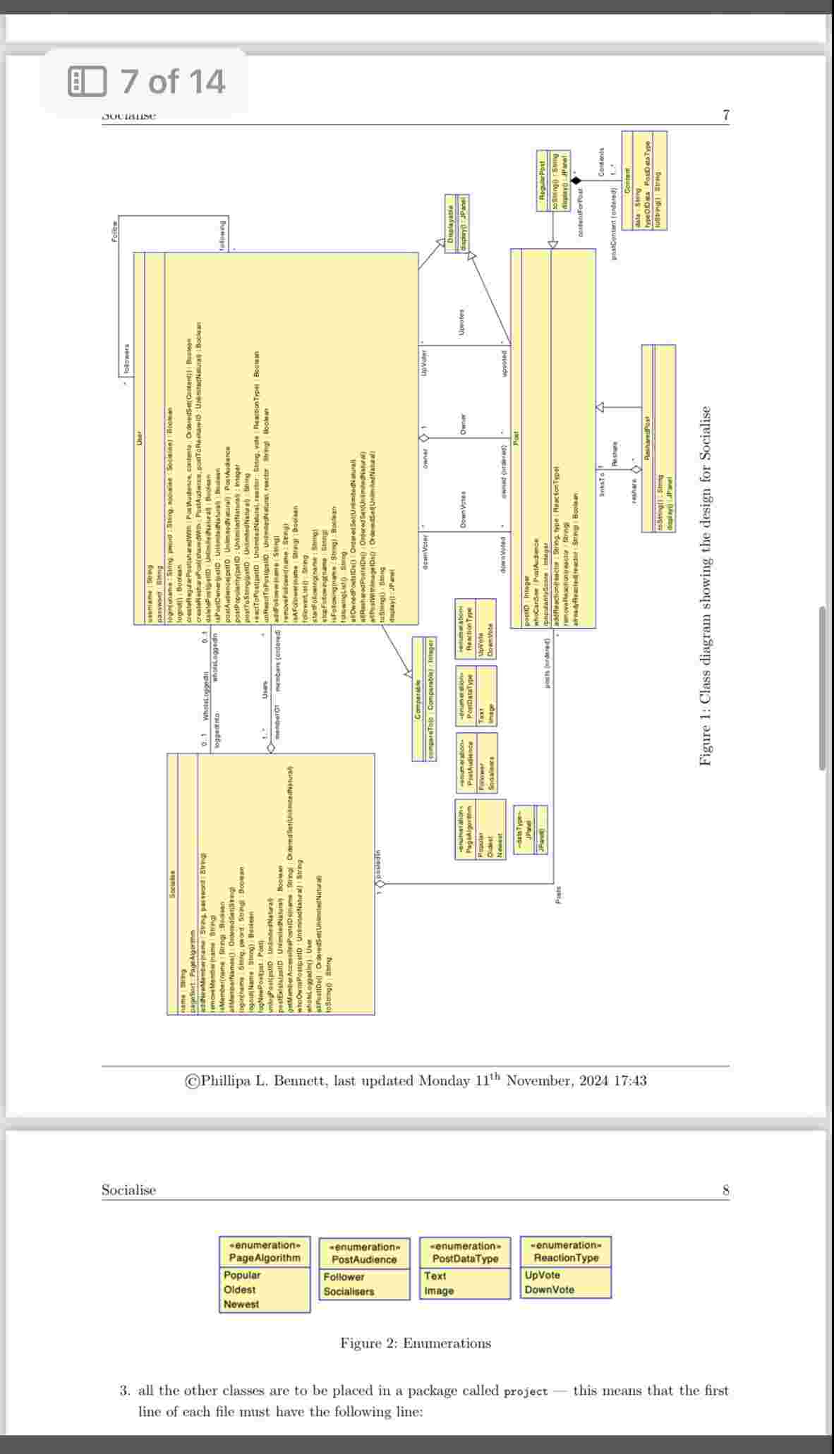 For this UML, WRITE THE FUNCTION NAMES