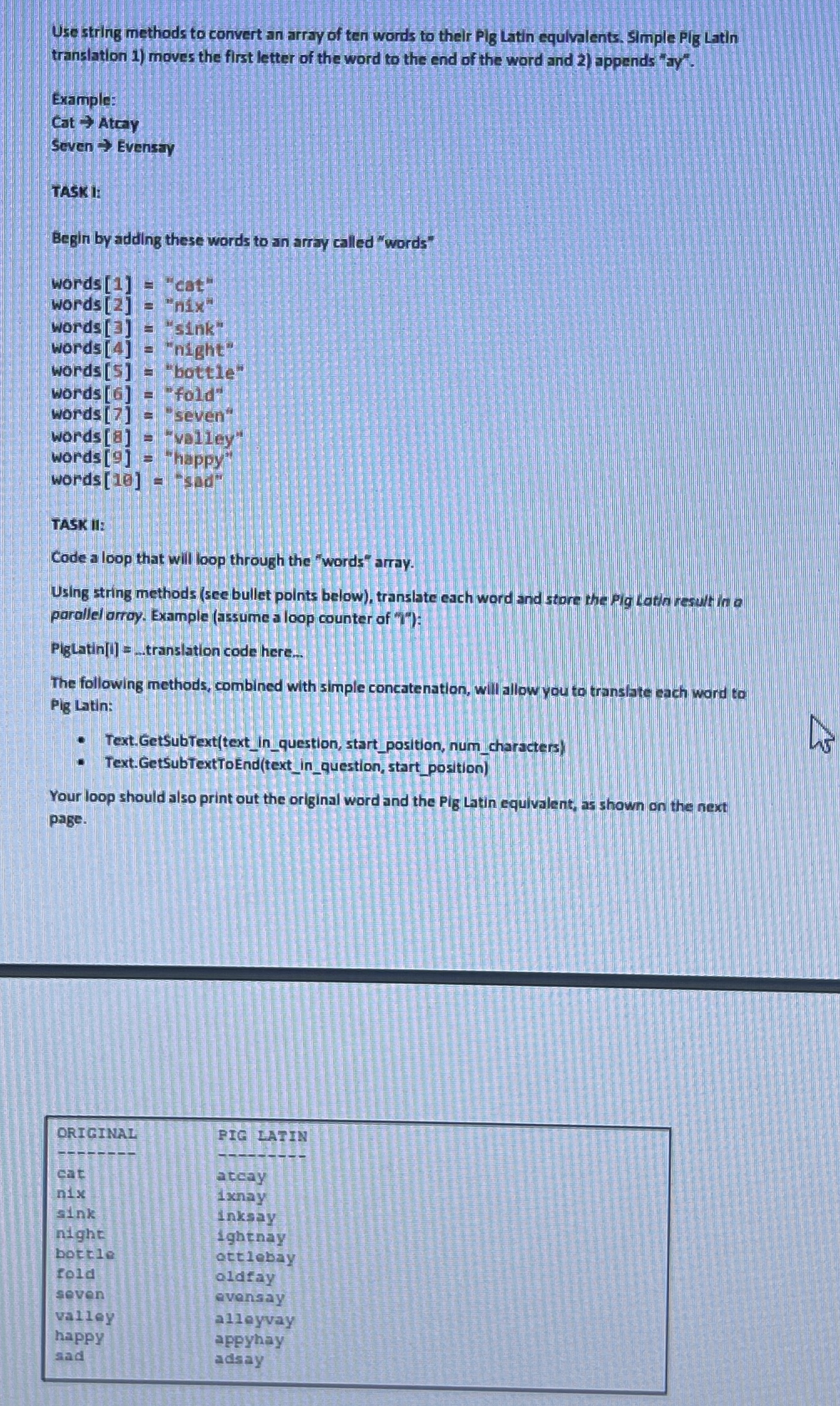 Using small basic can you help me translate these