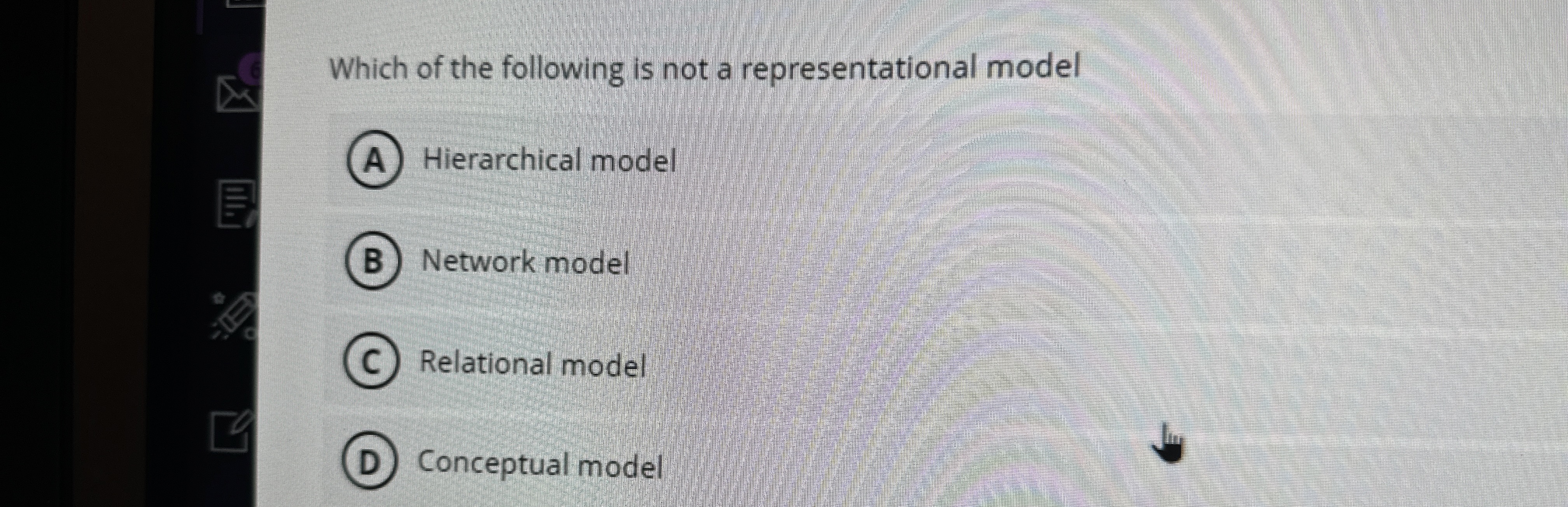 Which of the following is not a representational