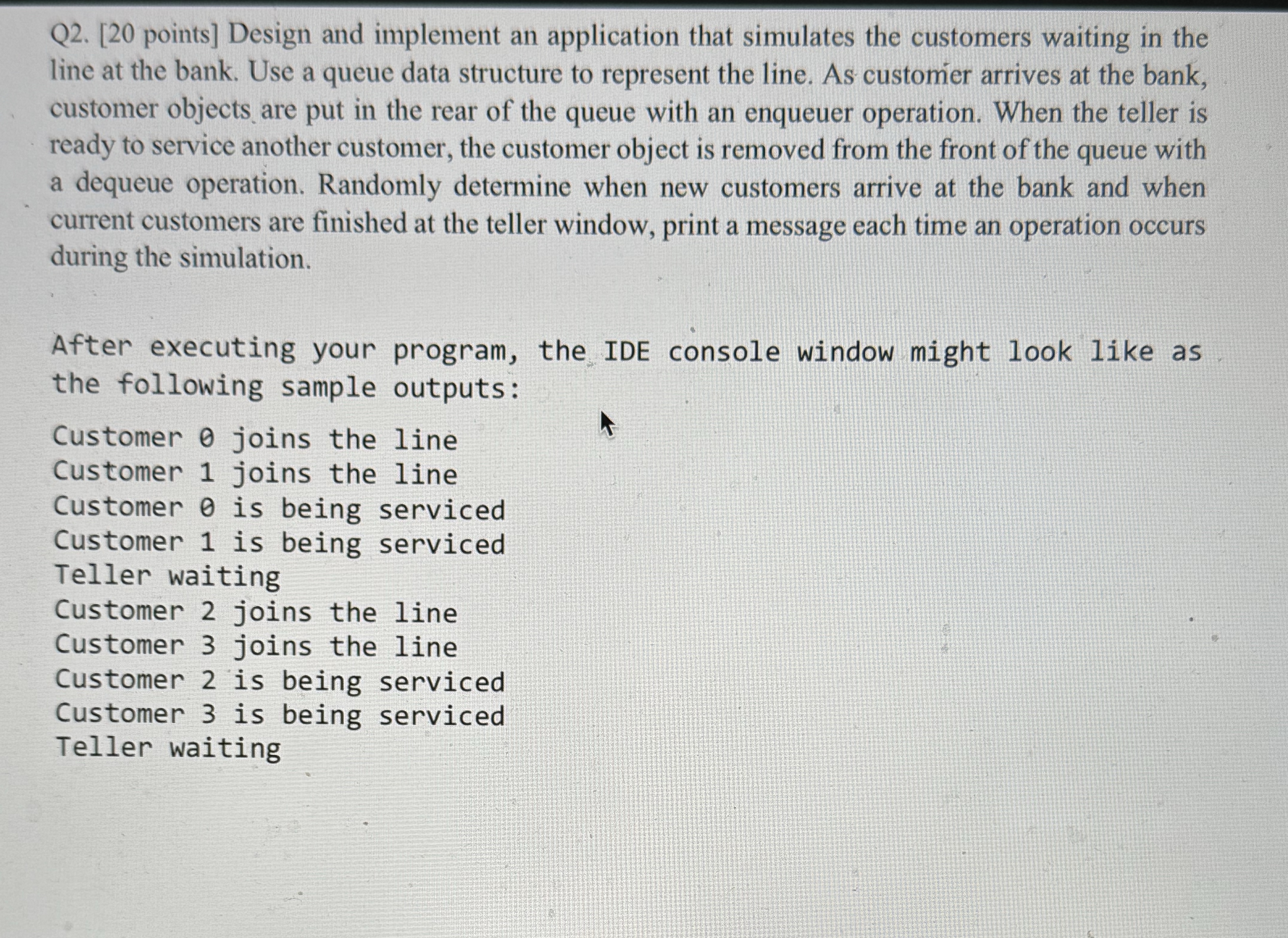 Design and implement an application that