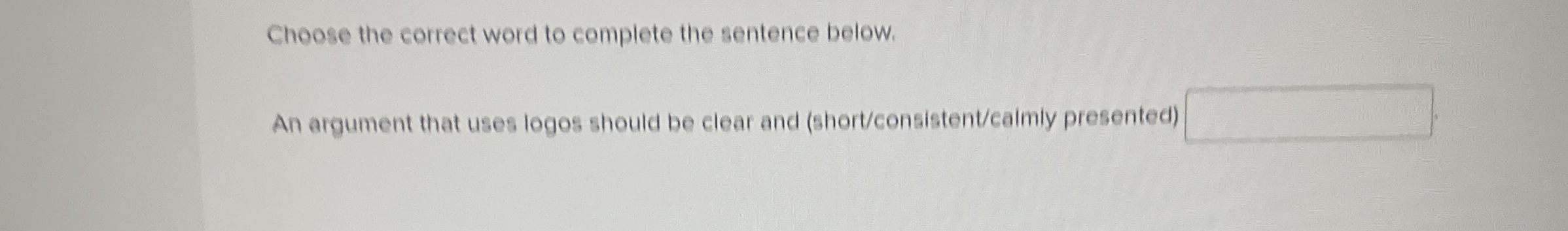 Choose the correct word to complete the sentence