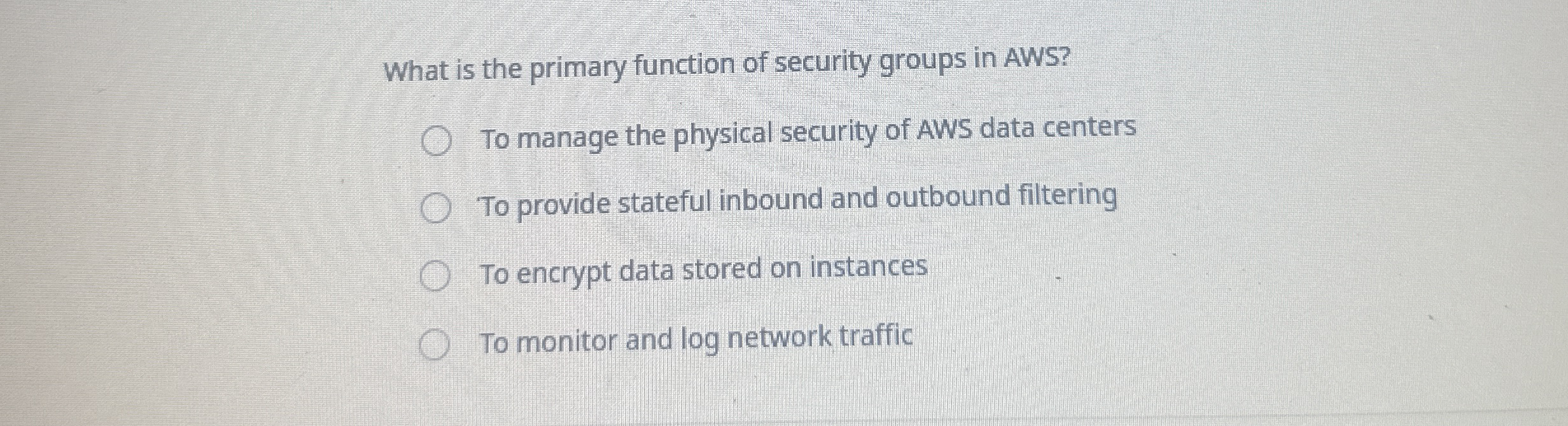 What is the primary function of security groups