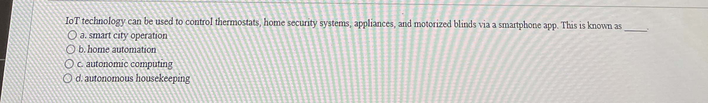 Io T technology can be used to control