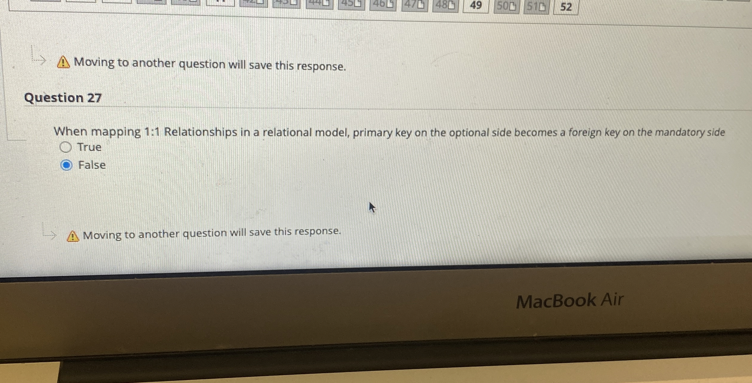 Question 2 7 When mapping 1 : 1 Relationships in
