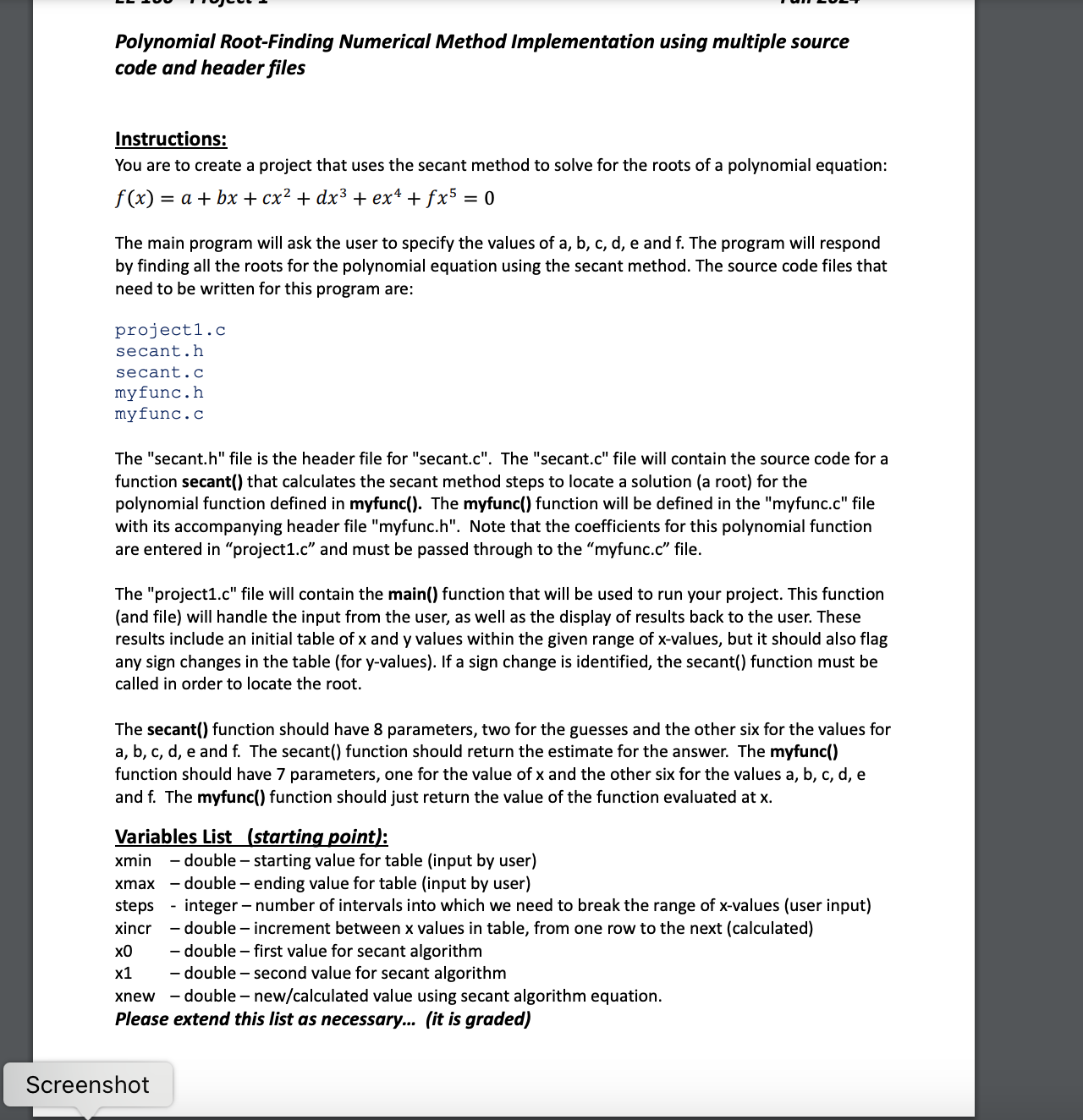 Polynomial Root - Finding Numerical Method