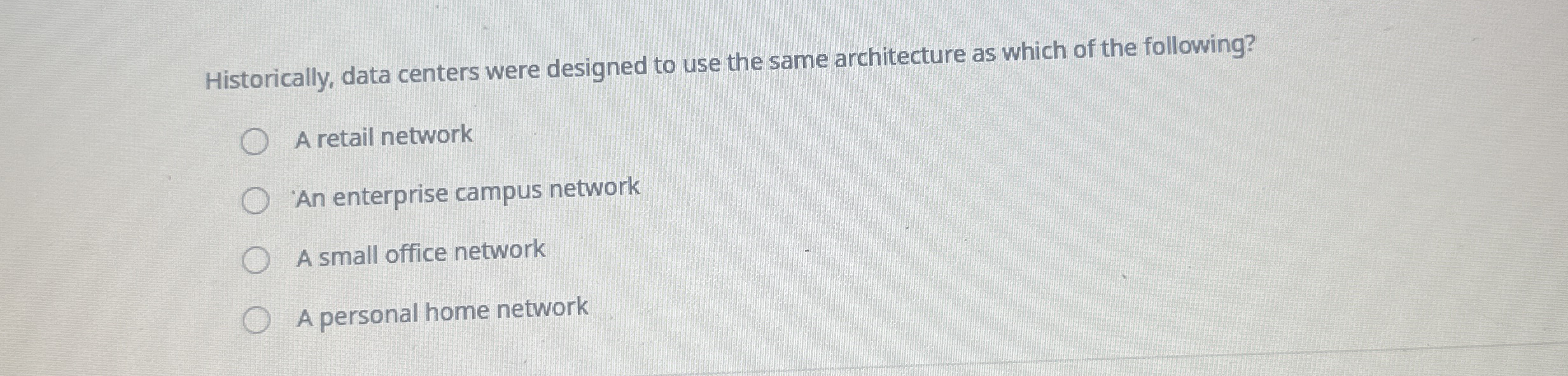 Historically, data centers were designed to use