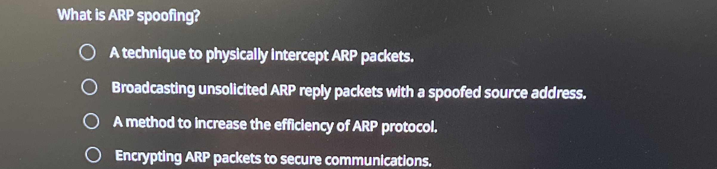 What is ARP spoofing? A technique to physically
